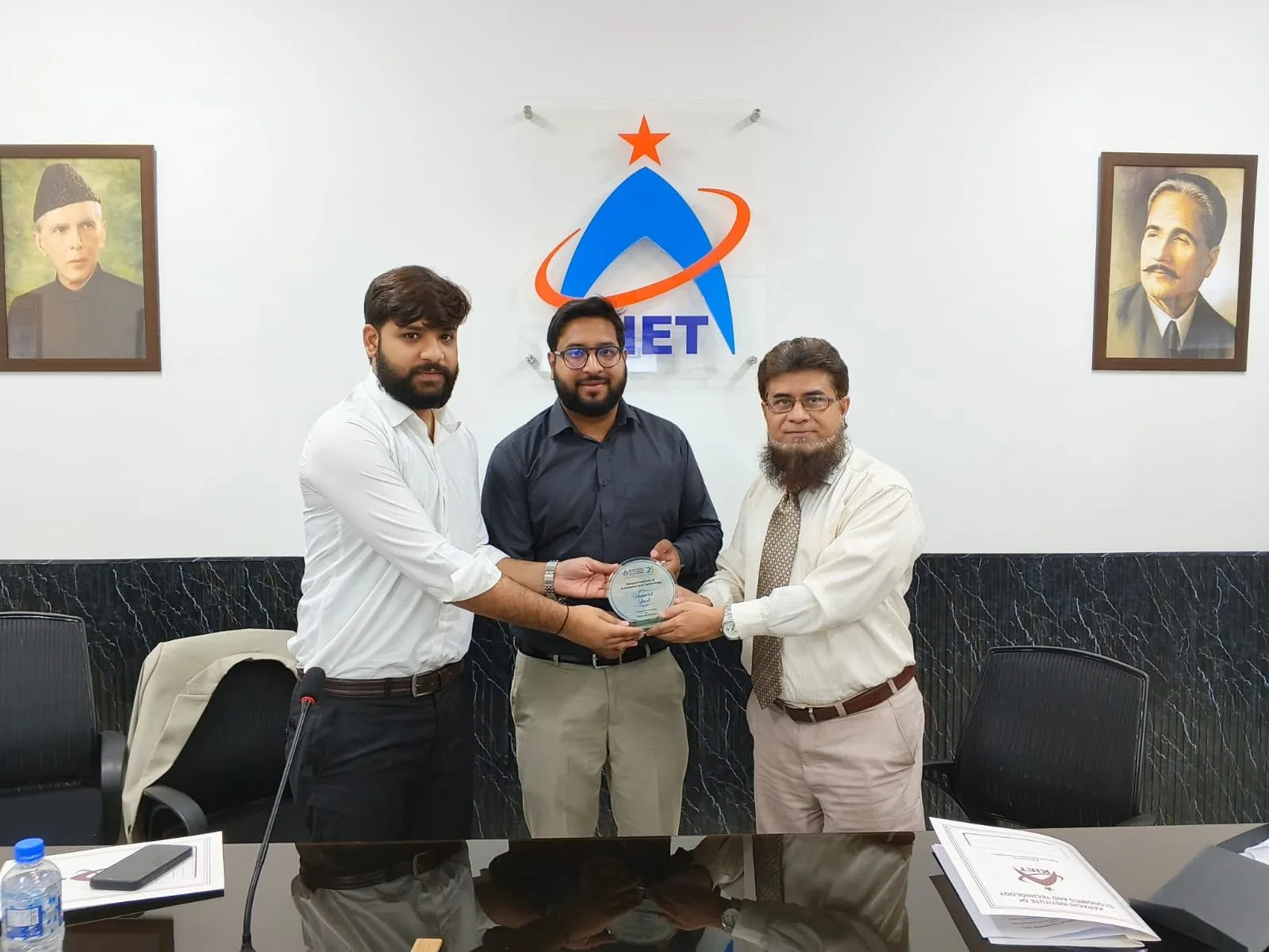 Presenting a memento of appreciation at KIET - KIET and Encore Digital MoU